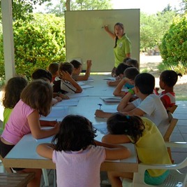 Clases de inglés en el Campamento de Verano