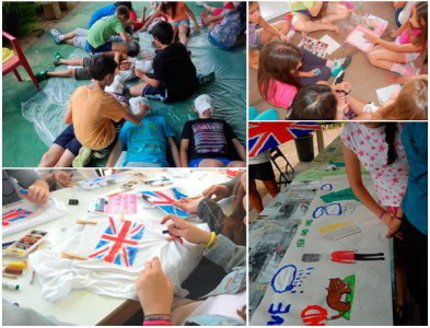talleres creativos en el campamento de verano en ingles madrid